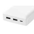 DELTACO PB-A1002 Powerbank 20000mAh, 2x USB, biela