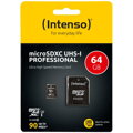 INTENSO Micro SDXC karta 64GB Class10, UHS-1 PRO