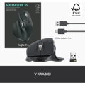 LOGITECH MX Master 3S, Bezdrôtová myš, graphite