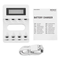 DELTACO C704A4, Nabíjačka batérií, USB