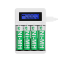DELTACO C704A4, Nabíjačka batérií, USB + 4x AA