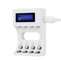 DELTACO C704A4, Nabíjačka batérií, USB + 4x AA