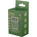 DELTACO C704A4, Nabíjačka batérií, USB + 4x AAA