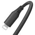 TELLUR Silicone, Kábel, USB/Lightning, 1m, blk