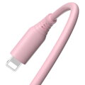 TELLUR Silicone, Kábel, USB/Lightning, 1m, pink