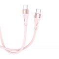 TELLUR Silicone, Kábel USB Type C/Type C, 1m, p