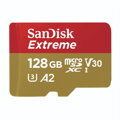 SanDisk Extreme Micro SDXC 128GB 190MB/s A2 C10 V30 UHS-I U3 + Adaptér (SDSQXAA-128G-GN6MA)