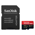 SanDisk Extreme PRO Micro SDXC 512GB 200MB/s A2 C10 V30 UHS-I U3 + Adaptér (SDSQXCD-512G-GN6MA)