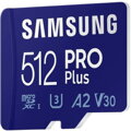 SAMSUNG Micro SDXC PRO+ 512GB (2023) + USB adaptér (MB-MD512SB/WW)