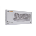 SBOX WK-905-US ERGO, Bezdrôtová klávesnica, biela