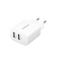 INTENSO W24AA, 2x USB A, Nabíjačka, 12W, biela