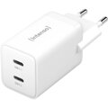 INTENSO W40CC GaN, 2x USB C, Nabíjačka, 40W, biela