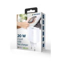 GEMBIRD Rýchlo nabíjačka USB/USB Type C, 20W, 5V/3,4A, biela (TA-UC-PDQC20-01-W)