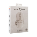 WHITE SHARK GM-5016 ECTOR, Herná myš, biela