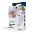 GEMBIRD TA-UC-1A12-01, Nabíjačka, USB-A, 12W, biel