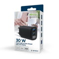 GEMBIRD Nabíjačka, USB/USB-C, 30W, čierna