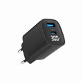 GEMBIRD Nabíjačka, USB/USB-C, 30W, čierna