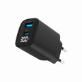 GEMBIRD Nabíjačka, USB/USB-C, 30W, čierna