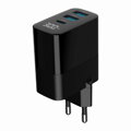 GEMBIRD Nabíjačka, 2x USB/USB-C, 30W, čierna