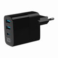 GEMBIRD Nabíjačka, 2x USB/USB-C, 30W, čierna