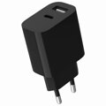 GEMBIRD TA-UC-2AC12-01-BK, Nabíjačka, U/USB-C, 12W