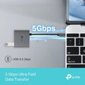 TP-link UH3020C, Dokovacia stanica 3v1, šedá