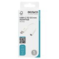 DELTACO USBC-1145, USB-C samec/Jack 3.5mm samica