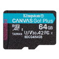 KINGSTON Canvas GO! Plus Gen4 Micro SDXC 64GB, Pamäťová karta (SDCG4/64GBSP)