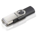 HAMA Rotate, USB Kľúč, 8GB, strieborný/čierny
