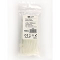 Solight viazacie nylonové pásky, farba natural, 100ks, 2,5 x 100mm