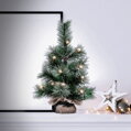 Solight vianočný stromček 45cm, 15LED, 3x AA, IP44, časovač