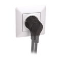 Solight zásuvka Slim PUSH, bezpečnostný posuvný stred, biela