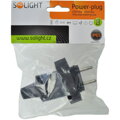 Solight zástrčka gumová do vlhka a prachu, priama, IP65, čierna