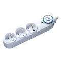 Solight prepäťová ochrana, 3z, 1,5m, biela