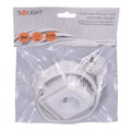 Solight predlžovací prívod - kocka, 4 zásuvky 230V + 2x USB max. 2400mm, kábel 2m