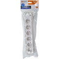 Solight predlžovací prívod, 6 zásuviek, biely, 1,5 m