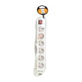 Solight predlžovací prívod, 6 zásuviek, biely, vypínač, 1,5m