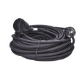 Solight predlžovací prívod - spojka, 1 zásuvka, 20m, 3 x 1,5mm2, gumová, čierna
