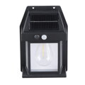 Solight WL918 LED solárna lampáš nástenná, teplá biela, 12x17cm, čierna