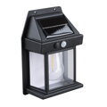 Solight WL918 LED solárna lampáš nástenná, teplá biela, 12x17cm, čierna