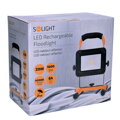 Solight LED reflektor, 20W, prenosný, nabijací, 1600lm, oranžovo-čierny