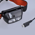 Solight WN40 LED čelové nabíjacie svietidlo, 150 + 100lm, biele a červené svetlo, Li-ion, USB