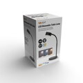 Solight LED stolná lampička, 4,5W, 300lm, 3CCT, čierna, podstavec