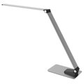 Solight LED stolná lampička stmievateľná, 11W, zmena chromatickosti, brúsený hliník, strieborná