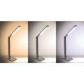 Solight LED stmievateľná lampička s bezdrôtovým nabíjaním, zmena chromatickosti, sivá