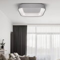 Solight LED stropné svetlo štvorcové Treviso, 48W, 2880lm, stmievateľné, diaľkové ovládanie, sivá