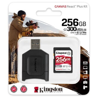 KINGSTON SDXC Canvas React Plus 256GB Kit