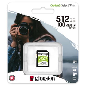 KINGSTON SDXC Canvas Select Plus 512GB 100MB/s UHS