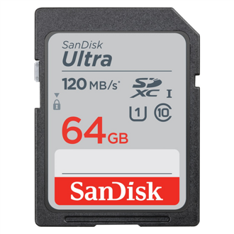 SanDisk Ultra SDXC 64GB 120 MB/s Class 10 UHS-I