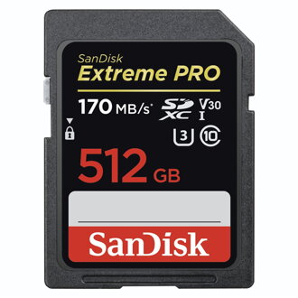 SanDisk Extreme PRO SDXC 512GB 170 MB/s C10 V30